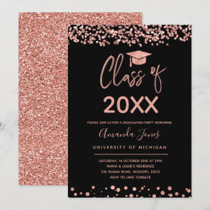 IMITATS ROSE GOLD Graduation Party Einladung