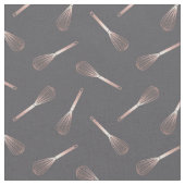 Imitats Rose Gold & Grau Küche Whisk Muster Stoff (Nahaufnahme)