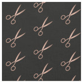 Imitats Rose Gold Hair Salon Scheren Muster Stoff (Nahaufnahme)