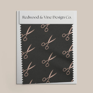 Imitats Rose Gold Hair Salon Scheren Muster Stoff