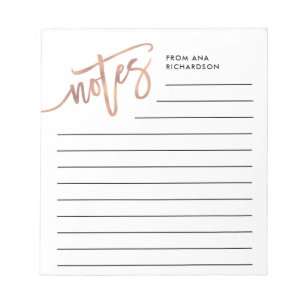 Imitats Rose Gold Handschrift Notizblock