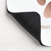 Imitats Rose Gold Paw Print auf Weiß Mousepad (Ecke)