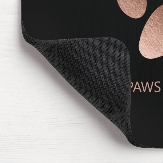Imitats Rose Gold Paw Print Mousepad (Ecke)