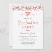 IMITATS ROSE GOLD RN Nurse Graduation Party Einladung (Vorderseite)