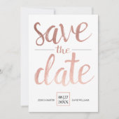 Imitats Rose Gold Save the Date (Vorderseite)