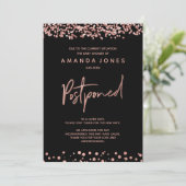 IMITATS ROSE GOLD Zurückgestellt Baby Dusche Ankün Einladung (Stehend Vorderseite)