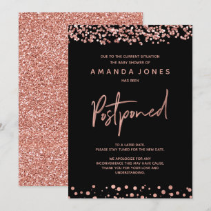 IMITATS ROSE GOLD Zurückgestellt Baby Dusche Ankün Einladung