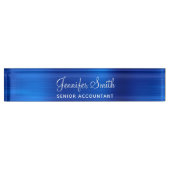 Imitats Royal Blue Metallic Foil Namensplakette (Vorderseite)