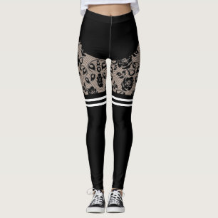 Imitats Schwarze Rose Lace Fishnet Otk Socken und  Leggings
