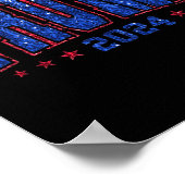 Imitats Sequins Trump 2024 Präsident Make America Poster (Ecke)