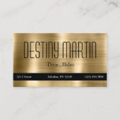 Imitats Shiny Metallic Gold Black Contact Bar Visitenkarte (Vorderseite)