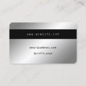 Imitats Silber-metallic Kreditkarte sieht aus Visitenkarte (Rückseite)