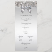 Imitats Silver Sequins Bow Wedding Program Programm (Rückseite)