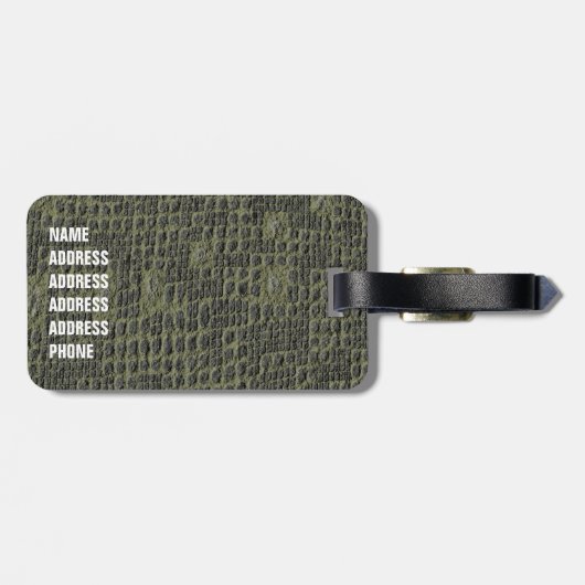 Imitats Snake Leather Skin Gepäckanhänger (Rückseite horizontal)