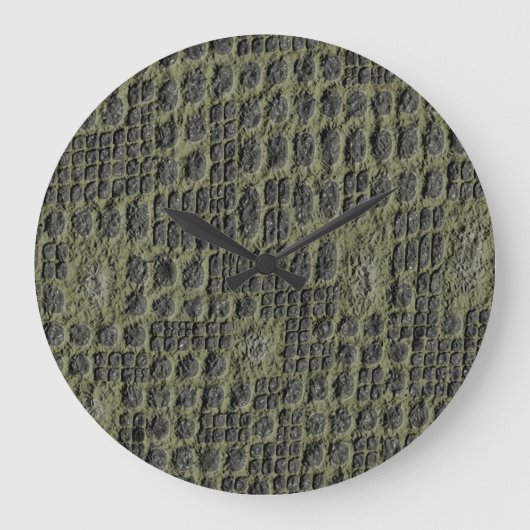 Imitats Snake Skin Große Wanduhr (Vorderseite)
