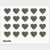 Imitats Snake Skin Herz-Aufkleber (Blatt)