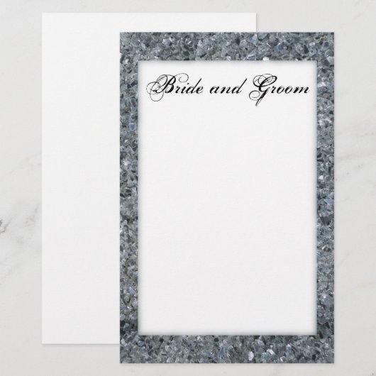 Imitats Sparkle Wedding Briefpapier (Vorne/Hinten)