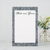 Imitats Sparkle Wedding Briefpapier (Stehend Vorderseite)
