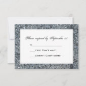 Imitats Sparkle Wedding RSVP Card (Vorderseite)