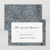 Imitats Sparkle Wedding RSVP Card Karte (Vorne/Hinten)
