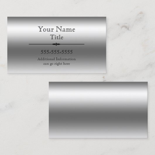 Imitats Steel Business Cards Visitenkarte (Vorne/Hinten)