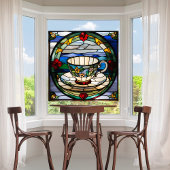 Imitats Tea Cup & Saucer Fensteraufkleber