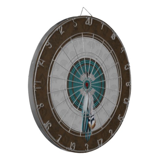 Imitats Toolted Leather & Native American Beadwork Dartscheibe (Vorderseite Links)