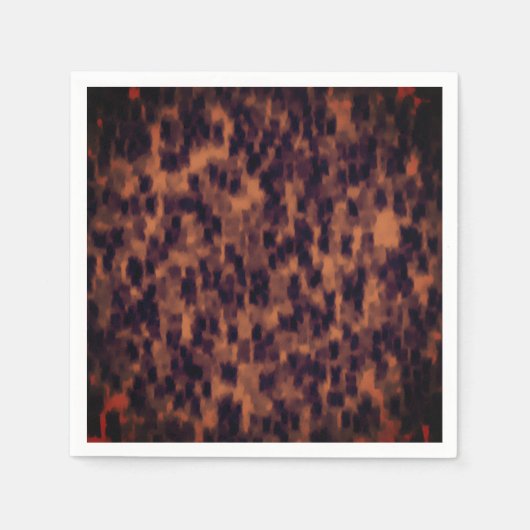 Imitats Tortoise Muschel Tierisches Muster Party Serviette (Vorderseite)