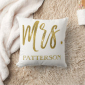 Imitats und Nachname Gold Foil Pillow Kissen (Decke)