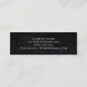 Imitats Velvet Schwarz Print Mini Visitenkarte (Rückseite)