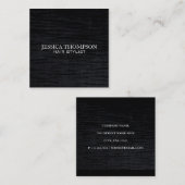 Imitats Velvet Schwarz Print Quadratische Visitenkarte (Vorne/Hinten)