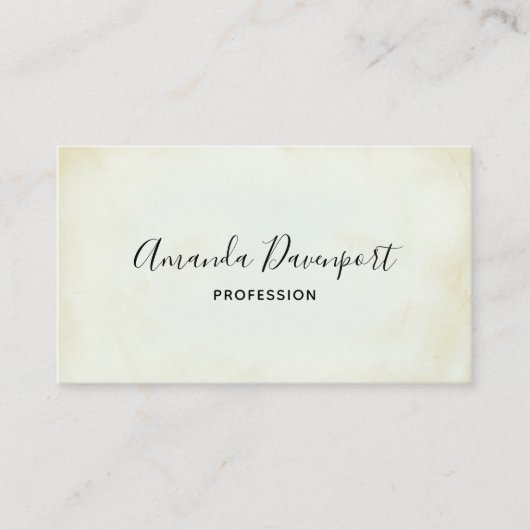 Imitats Vintages Perchment Einfach Visitenkarte (Vorderseite)