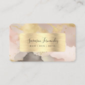Imitats Wasserfarben Golden Foil Rosa Visitenkarte (Vorderseite)