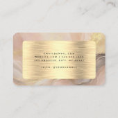 Imitats Wasserfarben Golden Foil Rosa Visitenkarte (Rückseite)