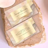 Imitats Wasserfarben Golden Foil Rosa Visitenkarte