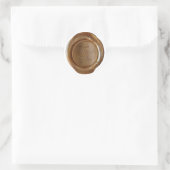 Imitats Wax Siegel - Copper Script - Danke Runder Aufkleber (Tasche)