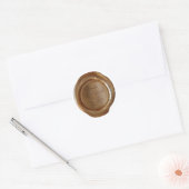 Imitats Wax Siegel - Copper Script - Danke Runder Aufkleber (Umschlag)