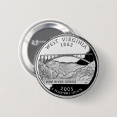 Imitats West Virginia Staat Quarter Button (Vorne & Hinten)