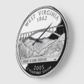 Imitats West Virginia Staat Quarter Große Wanduhr (Winkel)