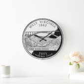 Imitats West Virginia Staat Quarter Große Wanduhr (Zuhause)