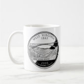 Imitats West Virginia Staat Quarter Kaffeetasse (Links)