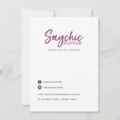 IMITATS WHIRLDER LEATHER CORPORATE Business LOGO Dankeskarte (Rückseite)