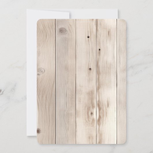 Imitats Wood Horse Geburtstag Einladung (Rückseite)