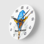 Imitats Zipper Gnome Runde Wanduhr (Winkel)