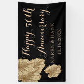 Imitats zum 50. Hochzeitstag Gold Leaf Elegant Banner (Vertikal)