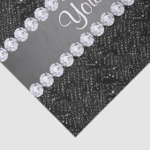 Imitatschwarze Sequins-Glitzern und Diamanten Seidenpapier (Ausschnitt)