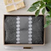 Imitatschwarze Sequins-Glitzern und Diamanten Seidenpapier (Geschenk)