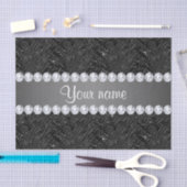 Imitatschwarze Sequins-Glitzern und Diamanten Seidenpapier (Handwerk)