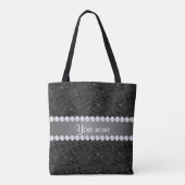 Imitatschwarze Sequins-Glitzern und Diamanten Tasche (Rückseite)
