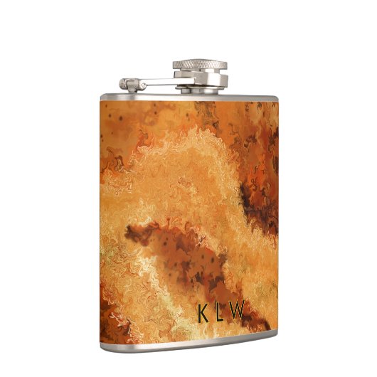 Imitierte Holzmaserung Burel Personalized  Flachmann (Rechts)